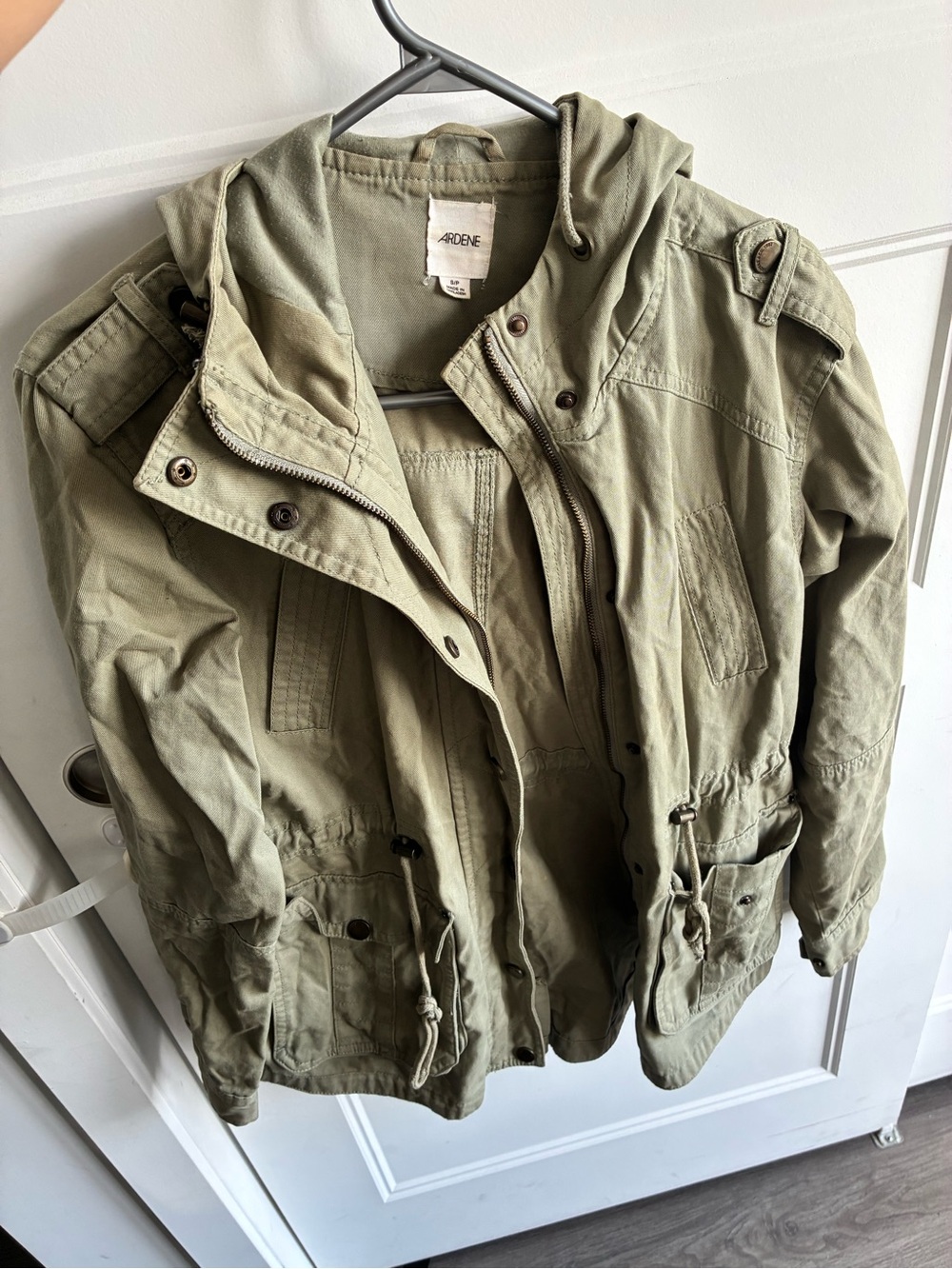 Ardene Olive Green Hooded Utility Jacket with Drawcord Waist
